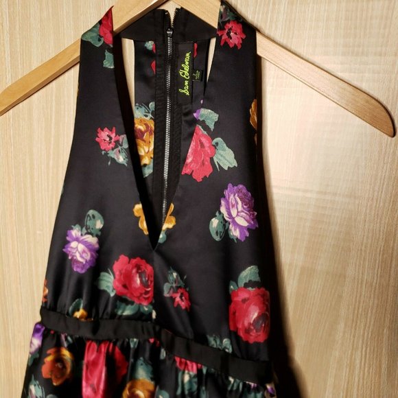 Sam Edelman Womens Floral Deep V Neck Full Skirt 2 - Picture 3 of 9